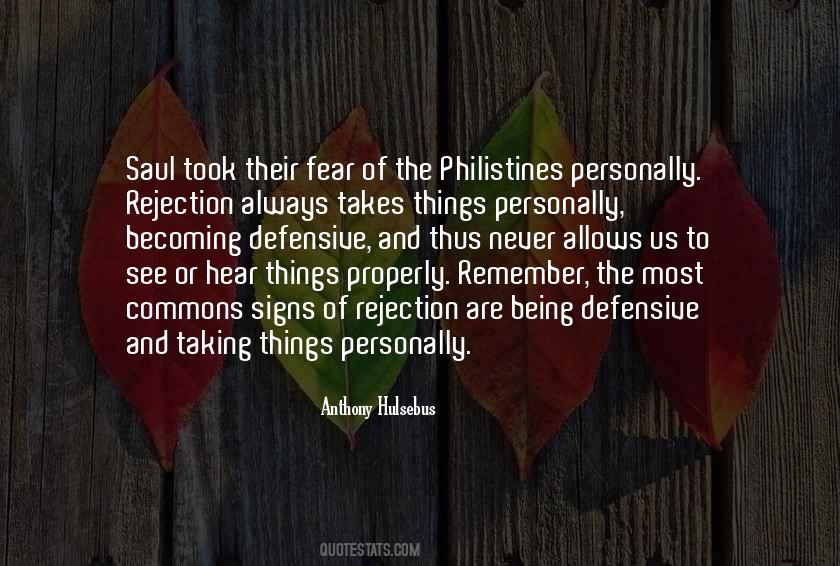 Quotes About Taking Things Personally #30879