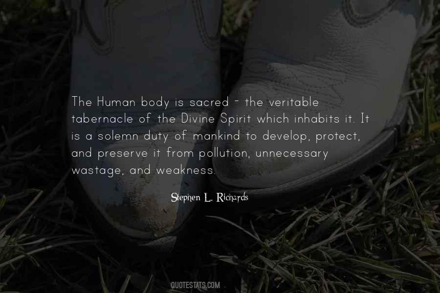 My Body Is Sacred Quotes #48583