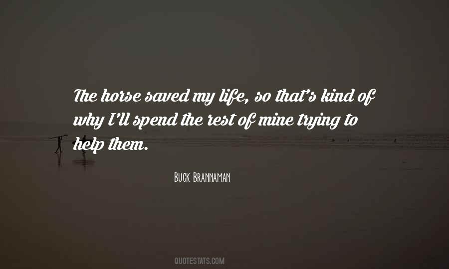 My Horse Saved Me Quotes #1520826