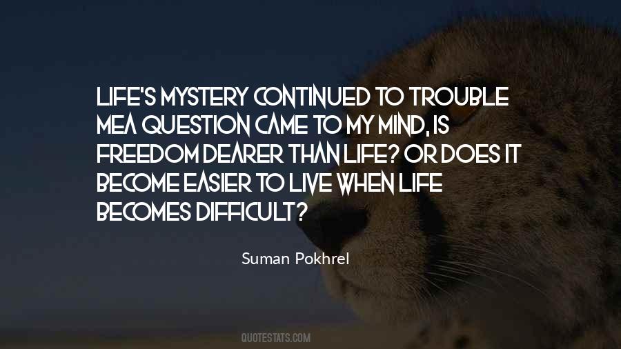 My Life Is A Mystery Quotes #991043