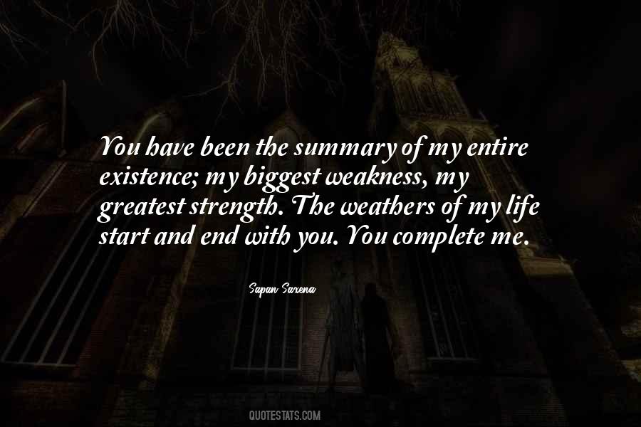 My Strength And Weakness Quotes #422672