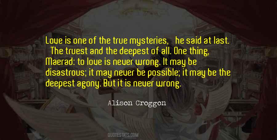 Mysteries Love Quotes #300711