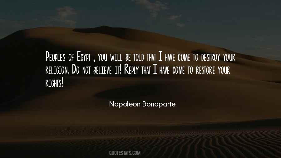 Napoleon Egypt Quotes #986240