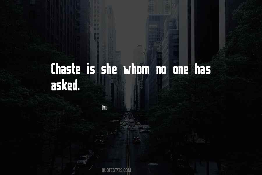 Quotes About Chaste #1286639