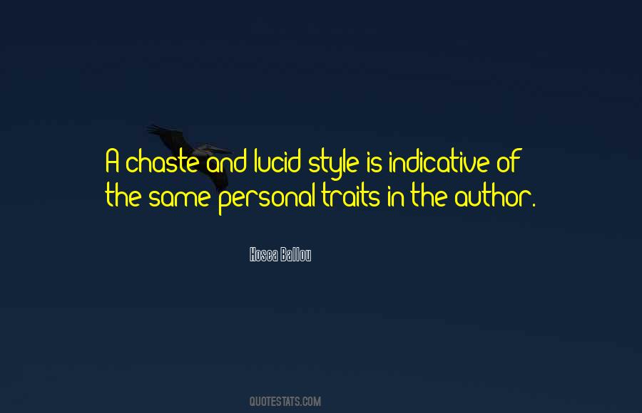 Quotes About Chaste #587546