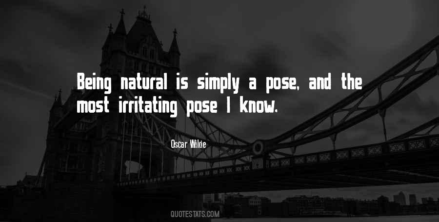 Natural Pose Quotes #167981