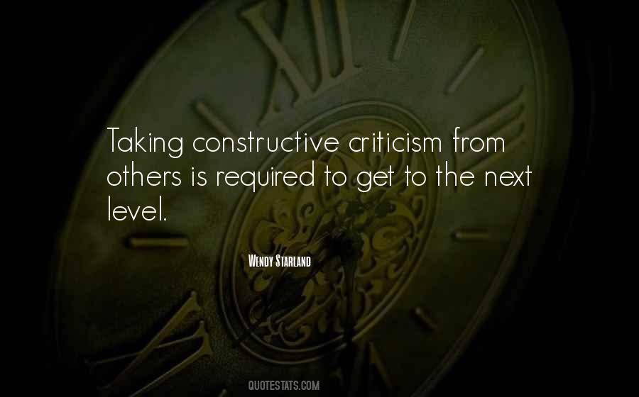 Quotes About Taking Constructive Criticism #1207320