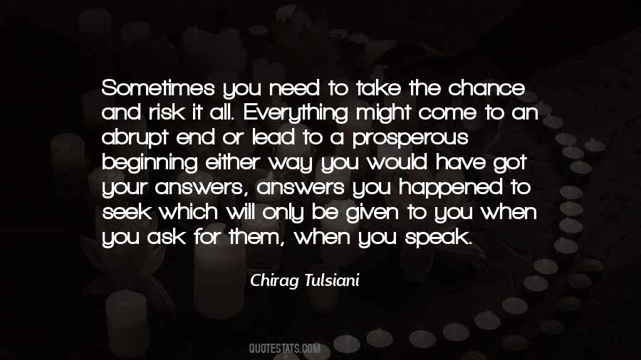 Need A Chance Quotes #141692