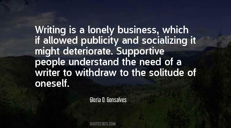Need To Be Lonely Quotes #1578745