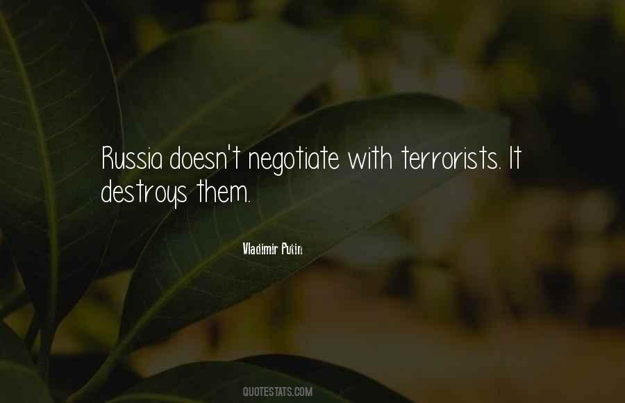 Negotiate With Terrorists Quotes #1346704