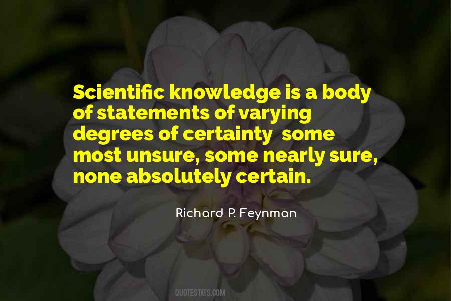 Quotes About Certain Knowledge #213958