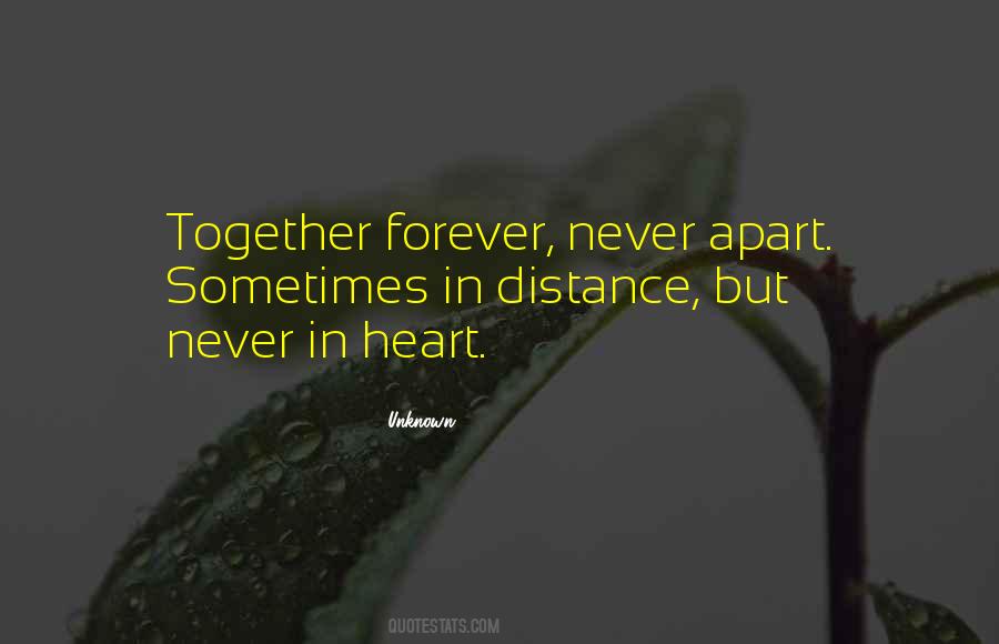 Never Apart Quotes #380675