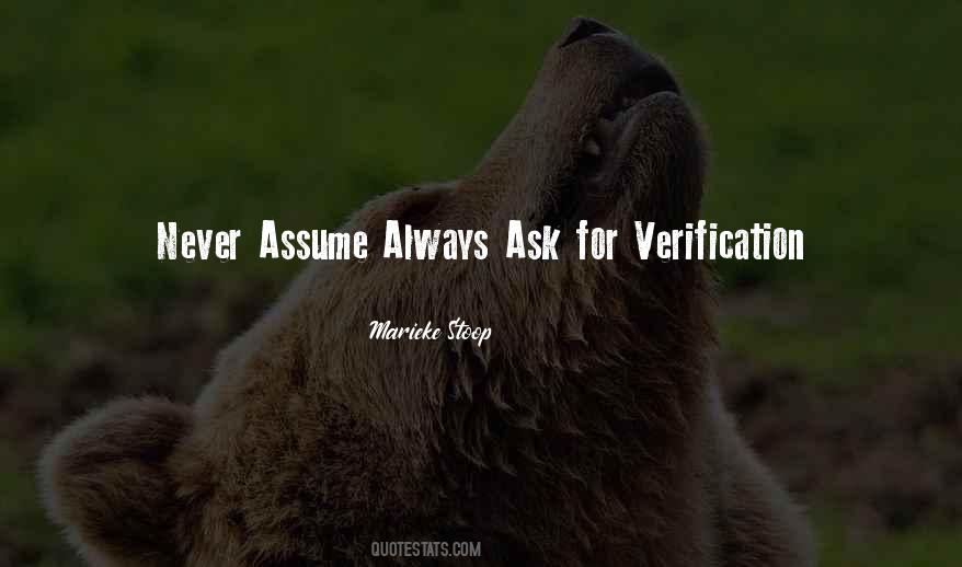 Never Assume Quotes #135713