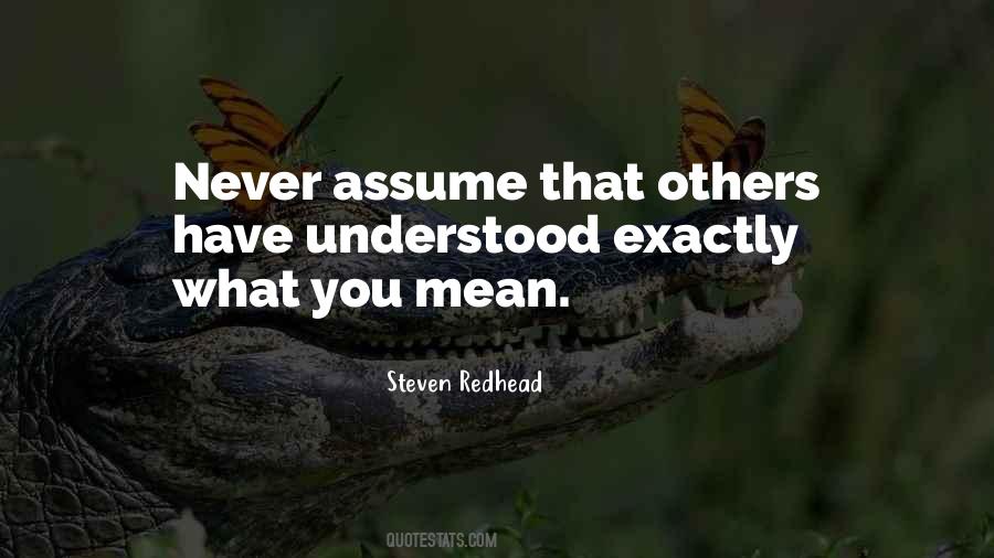 Never Assume Quotes #193027