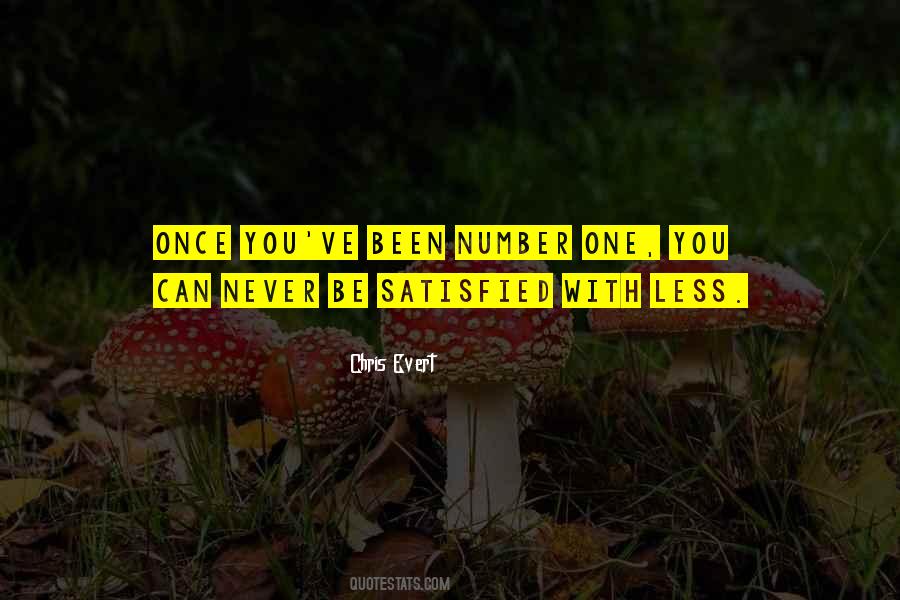 Never Be Satisfied Quotes #1859535