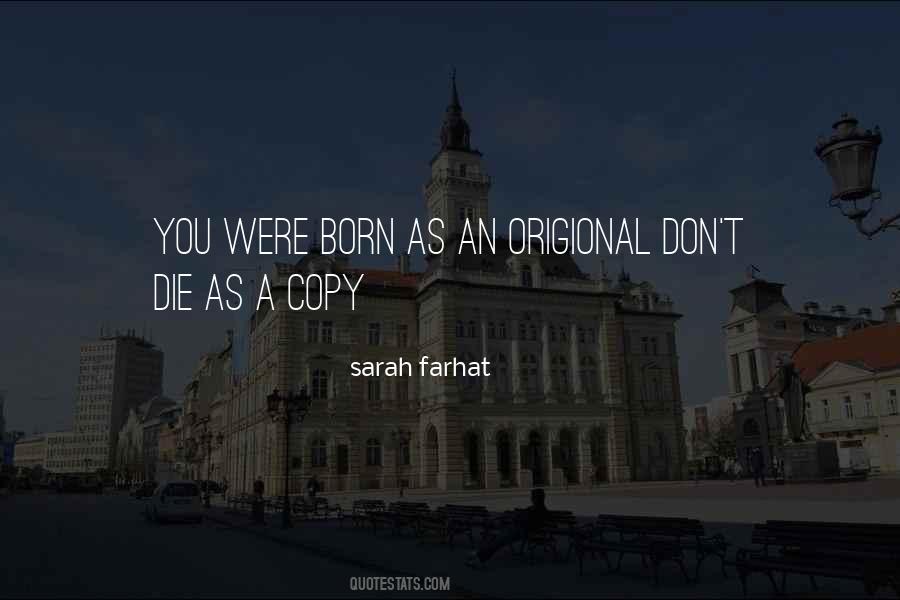 Never Copy Quotes #92821