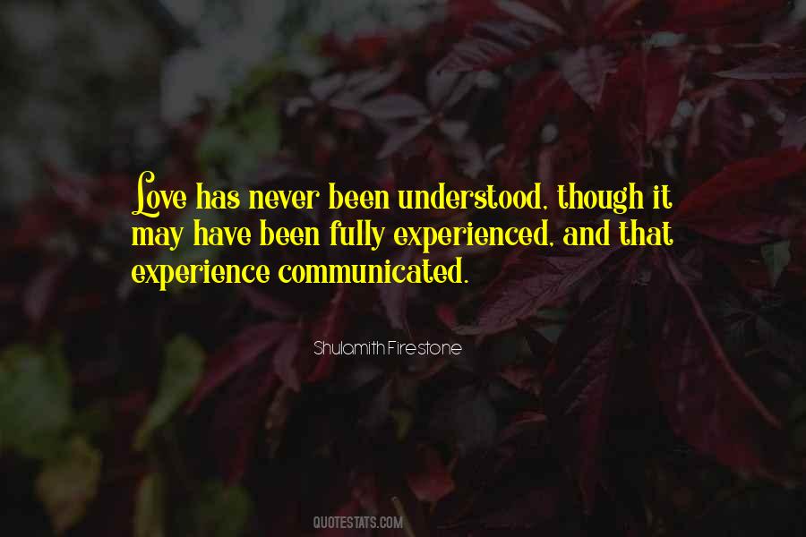 Never Experienced Love Quotes #1674461