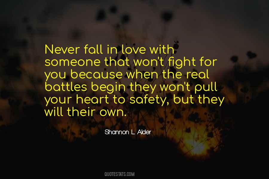 Never Fall Love Quotes #465227