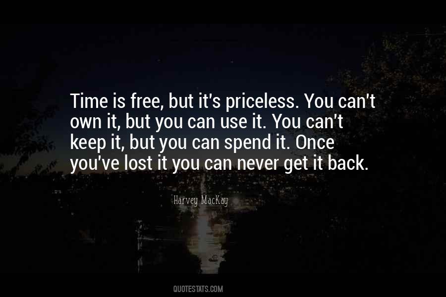 Never Get Time Back Quotes #928223