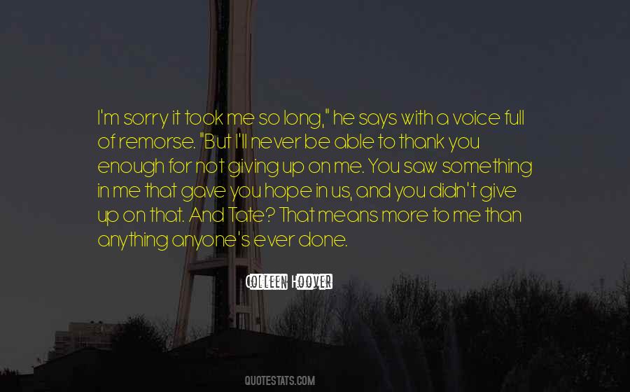 Never Give Up On Us Quotes #940500
