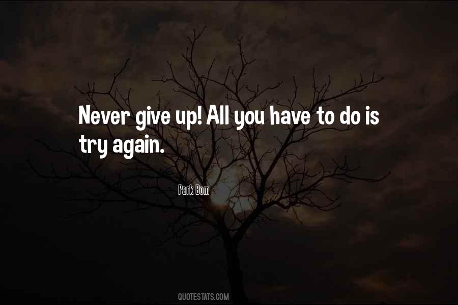 Never Give Up Trying Quotes #1533893