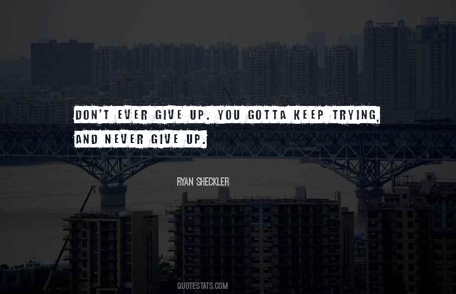Never Give Up Trying Quotes #1741947