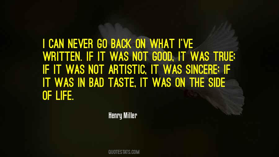 Never Go Back Quotes #1109077