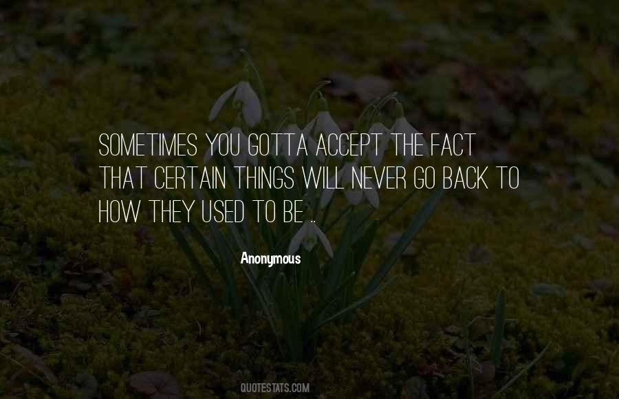 Never Go Back Quotes #1531594