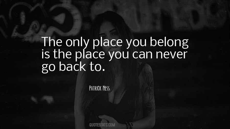 Never Go Back Quotes #896100