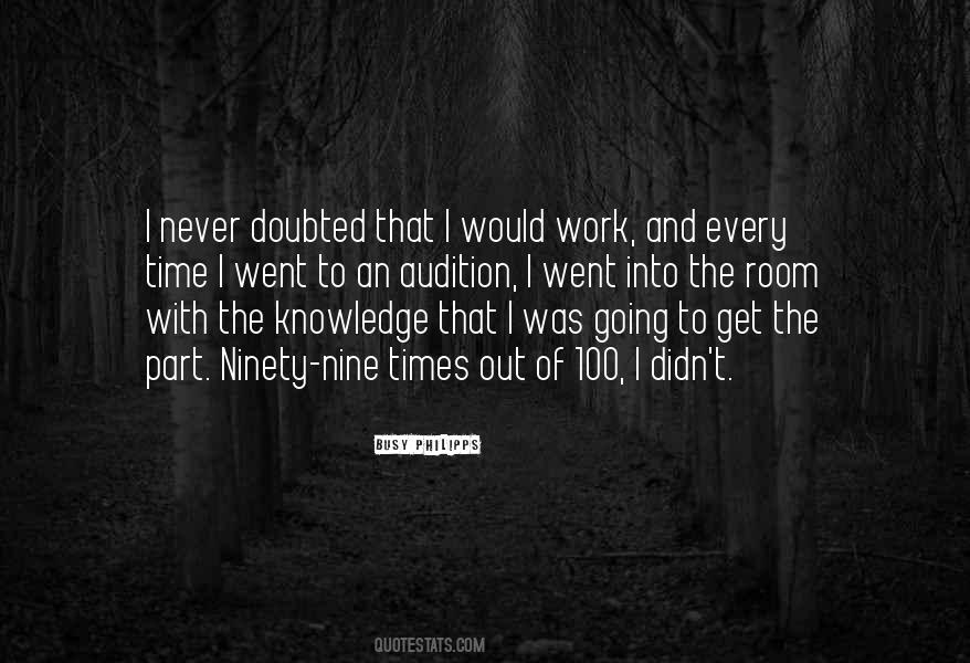 Never Going To Work Quotes #617487