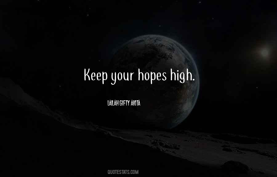 Never Have High Hopes Quotes #1233543