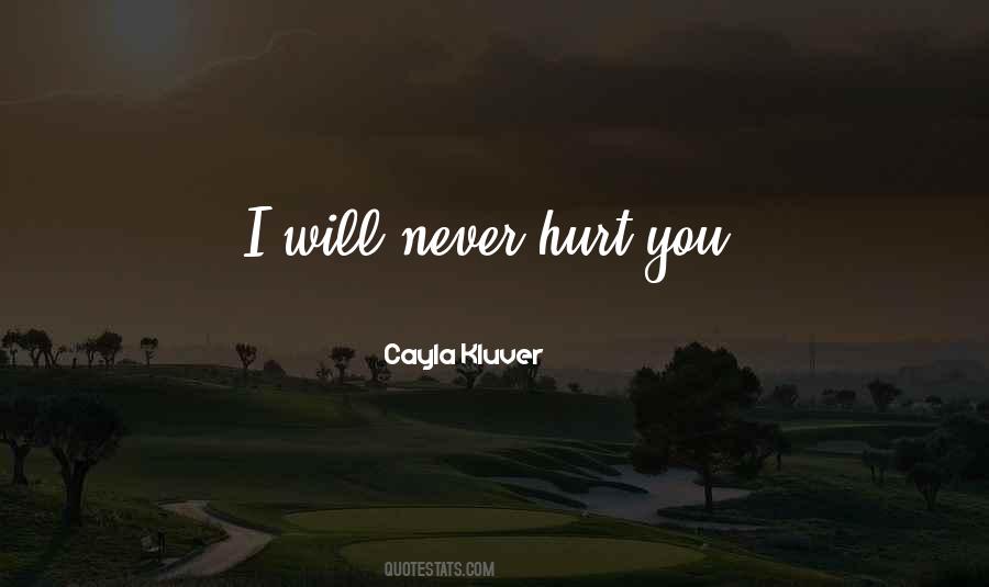 Never Hurt You Quotes #1745097