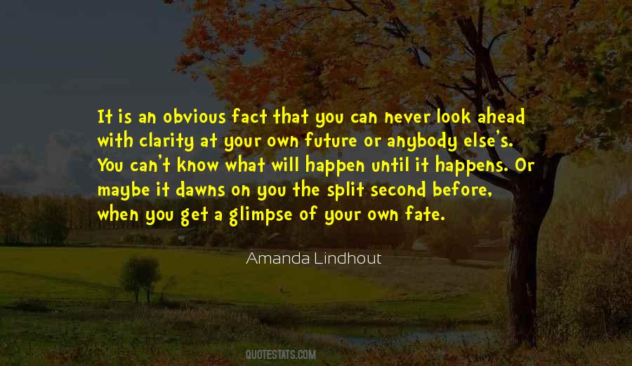 Never Know What Will Happen Quotes #1845325