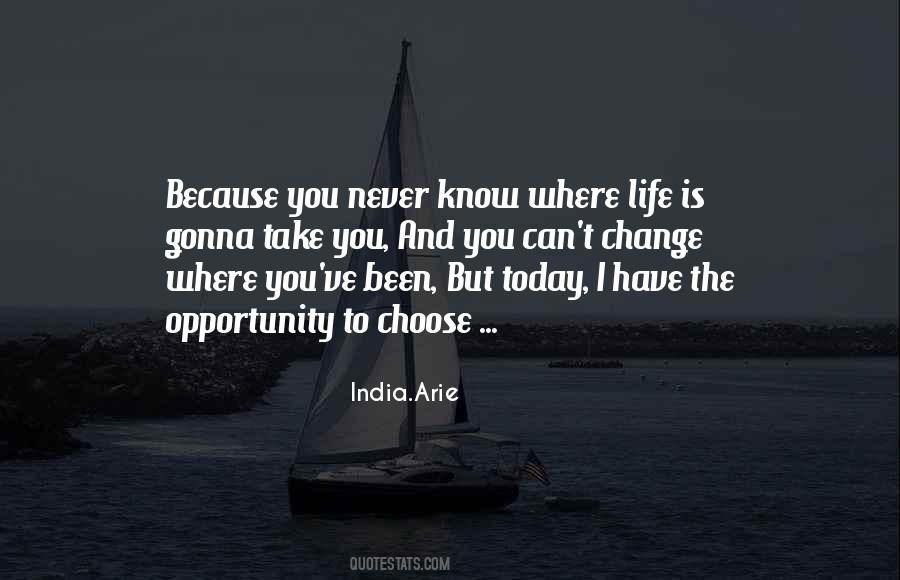 Never Know Where Life Will Take You Quotes #1311728