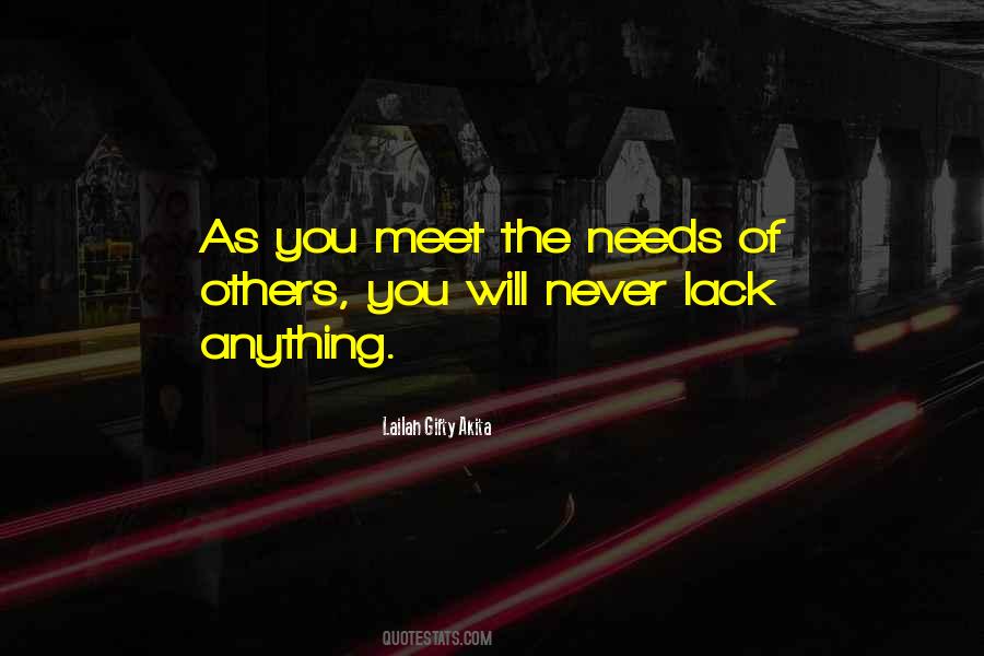 Never Lack Quotes #251107