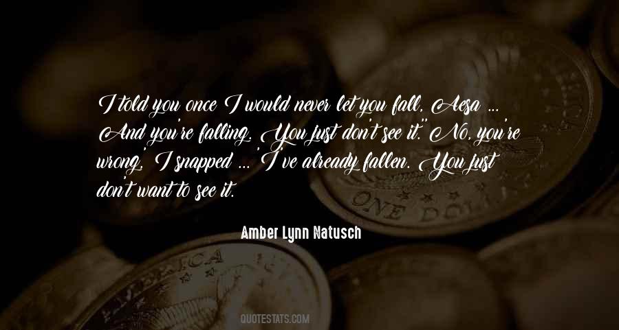Never Let You Fall Quotes #66677