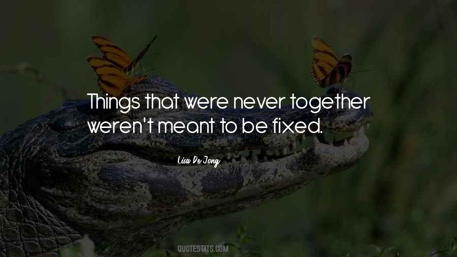 Never Meant To Be Together Quotes #1572476