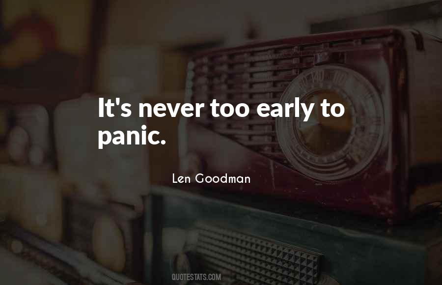 Never Panic Quotes #1123483
