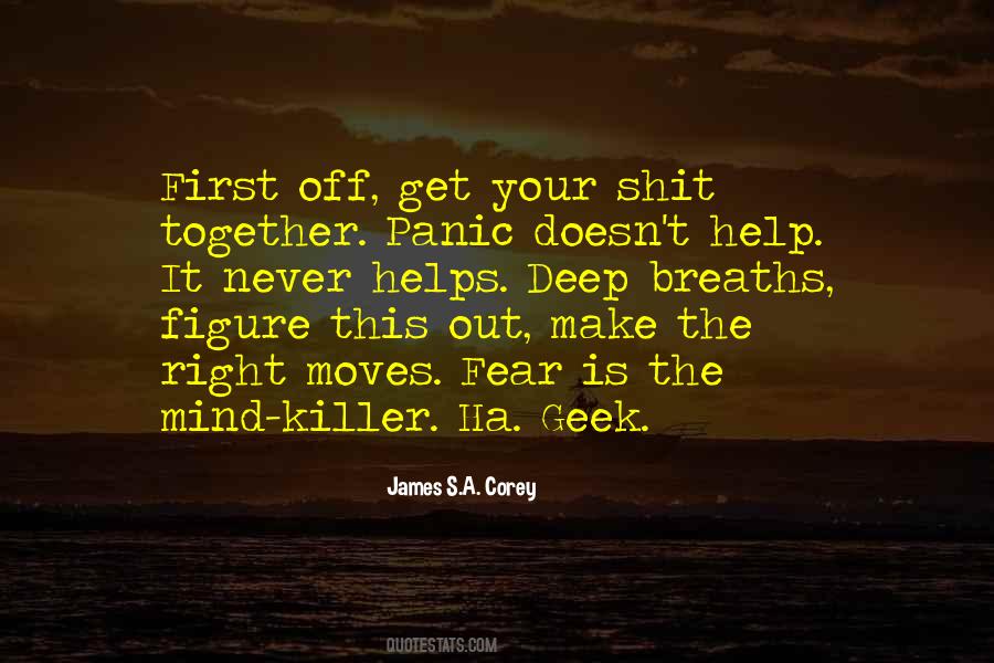 Never Panic Quotes #1237244