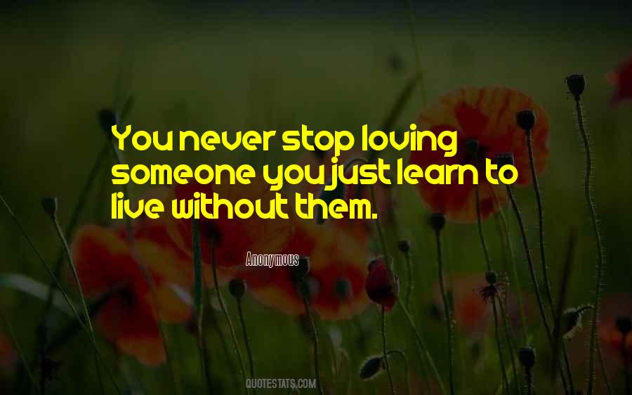 Never Stop Loving Quotes #854161