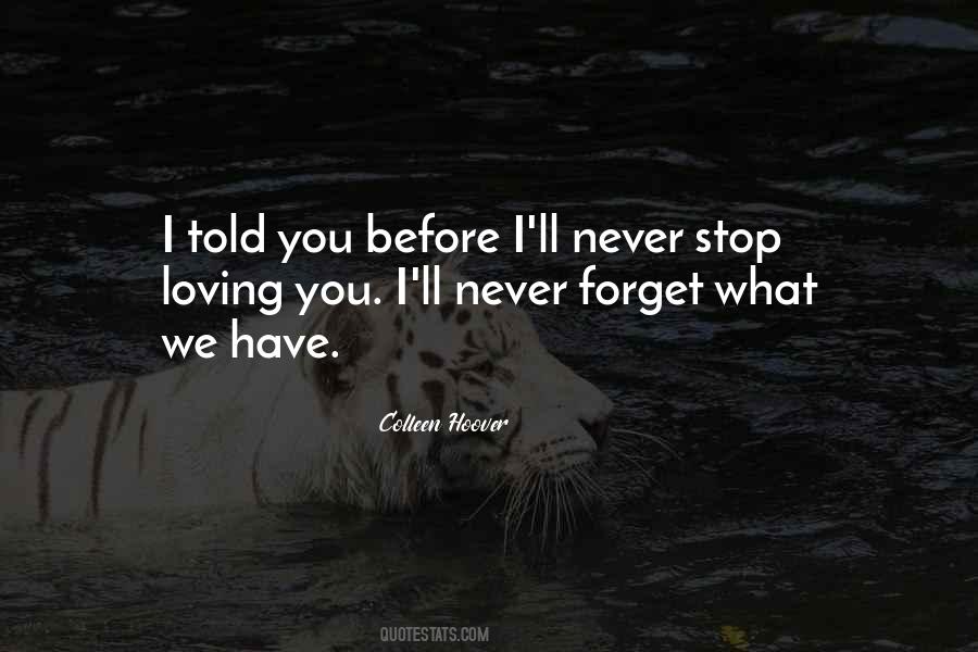 Never Stop Loving You Quotes #335659