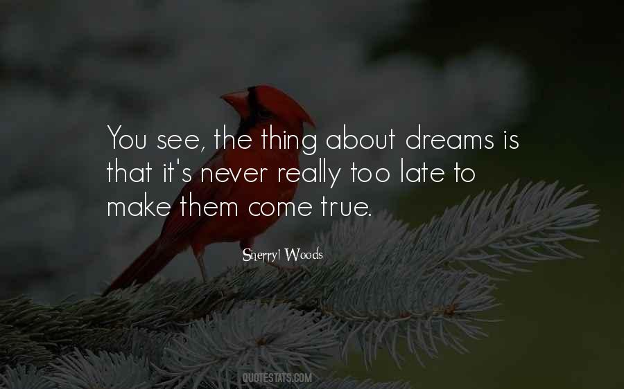 Never Too Late To Dream Quotes #117678
