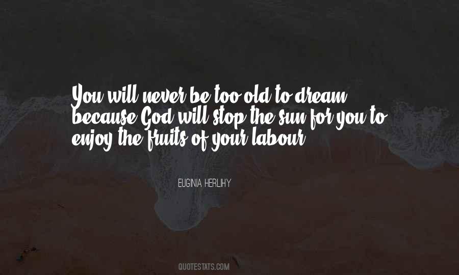 Never Too Old To Dream Quotes #436916