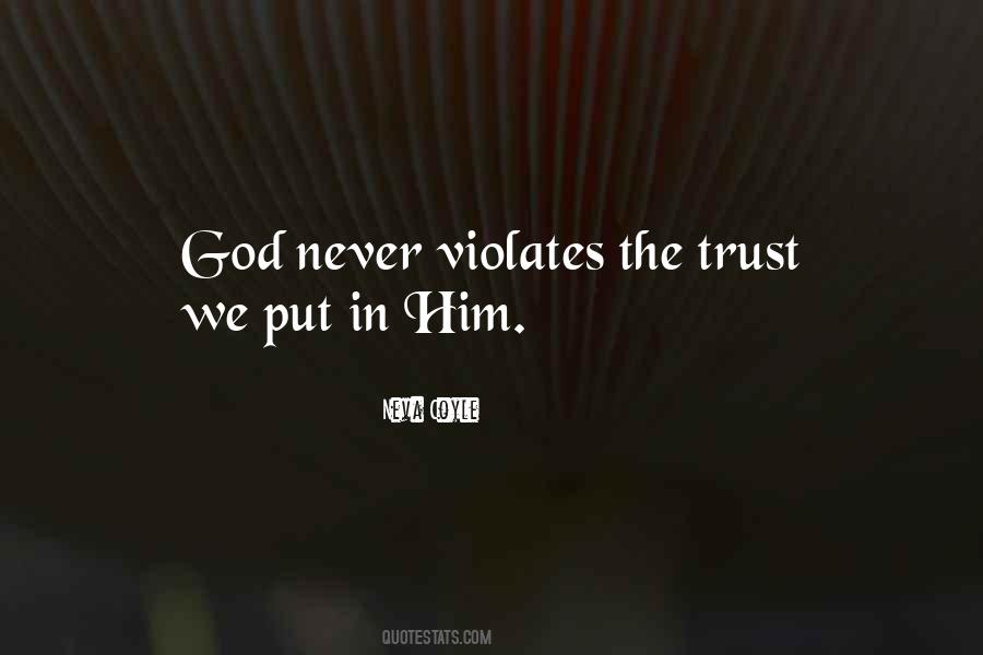 Never Trust God Quotes #268123