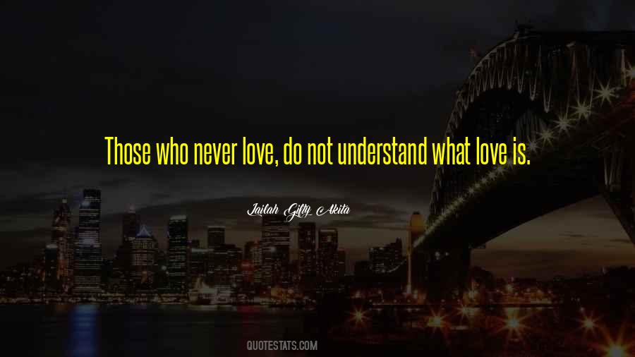 Never Understand My Love Quotes #145544