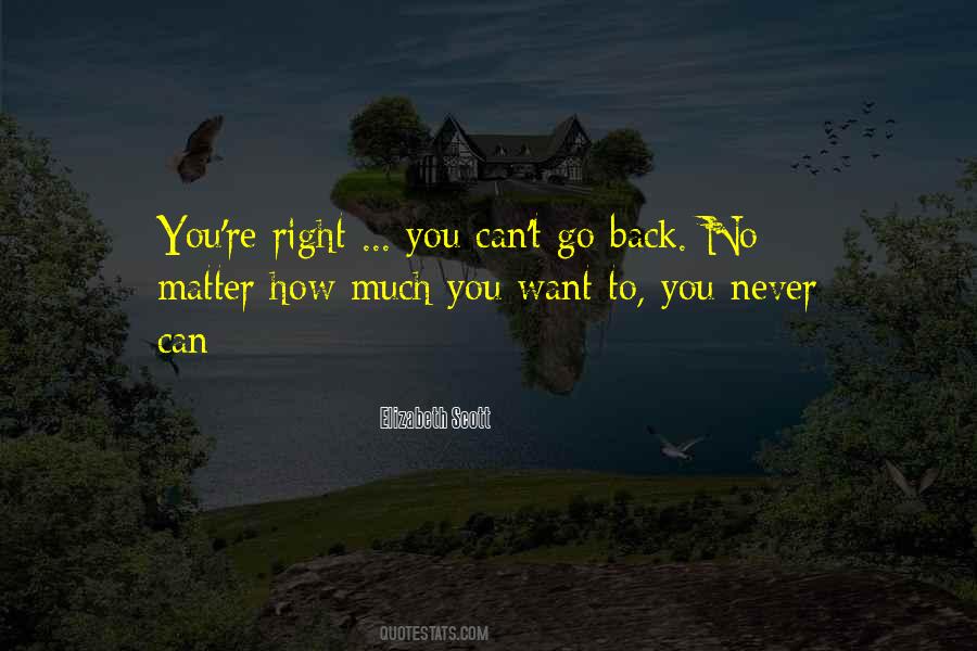 Never Want To Go Back Quotes #1164792