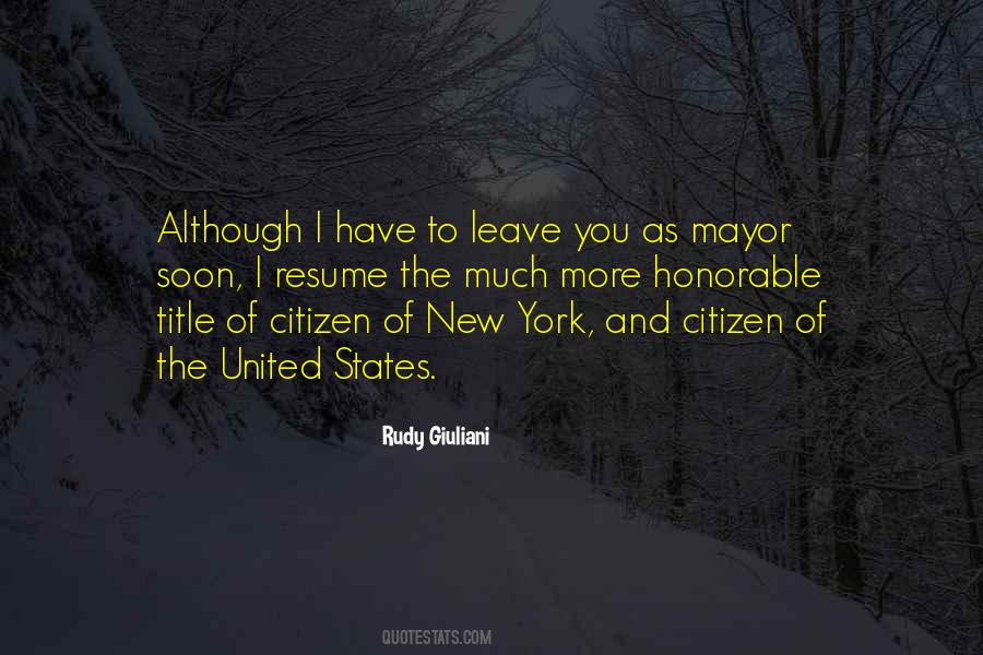 New York Mayor Quotes #417727