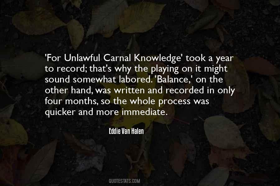 Quotes About Carnal Knowledge #849383