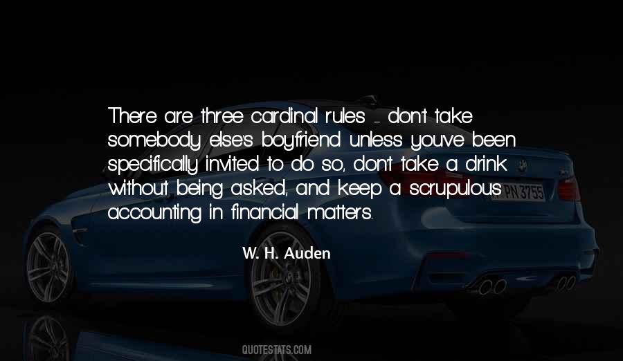 Quotes About Cardinal Rules #728912
