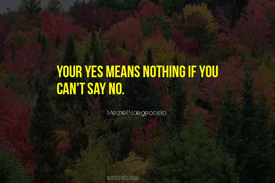 No Means Yes Quotes #847480